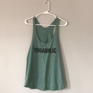 Yogaholic green tank